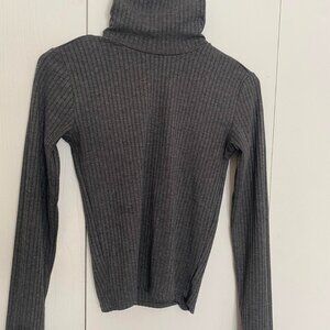 Small grey tight lightweight turtleneck